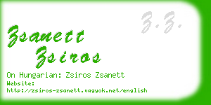 zsanett zsiros business card